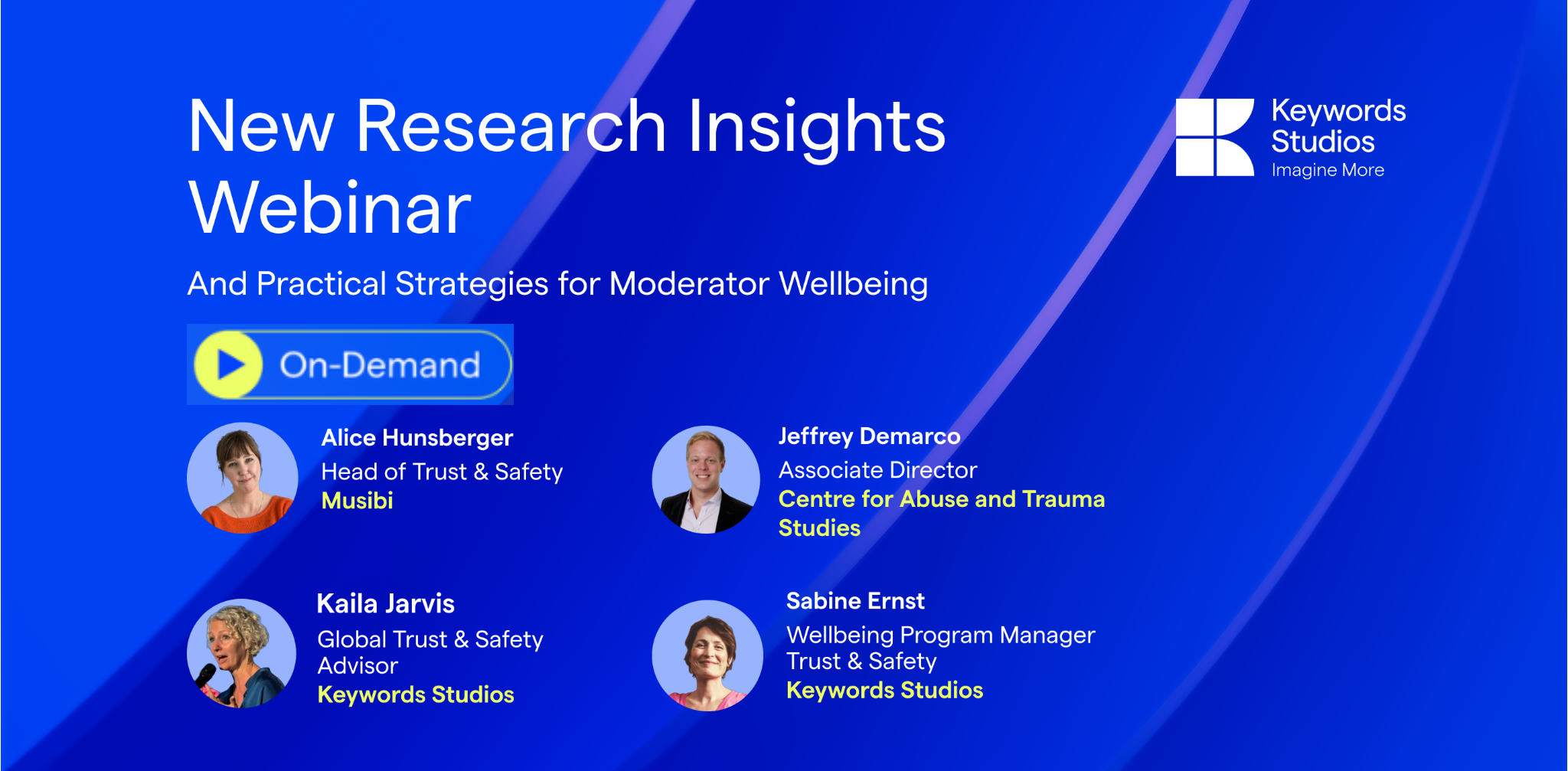Webinar  Player Engagement Series (7) New Research Insights & Practical Strategies for Moderator Wellbeing On Demand LP image